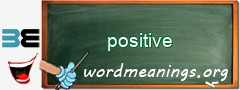 WordMeaning blackboard for positive